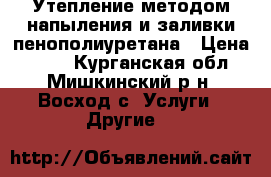 Утепление методом напыления и заливки пенополиуретана › Цена ­ 390 - Курганская обл., Мишкинский р-н, Восход с. Услуги » Другие   